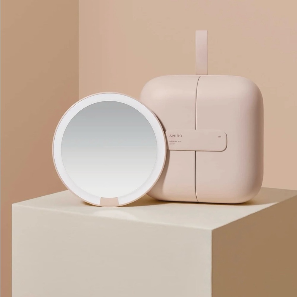 ASHIRO Beige Portable Makeup Mirror